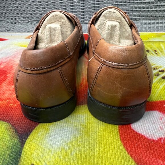Bass Mens Leather Tassel Loafers Size 9.5M Slip-On Brown Dress Shoes main image 6